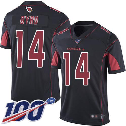 Arizona Cardinals Limited Black Men Damiere Byrd Jersey NFL Football #14 100th Season Rush Vapor Untouchable->arizona cardinals->NFL Jersey